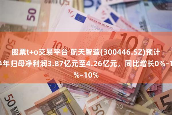 股票t+o交易平台 航天智造(300446.SZ)预计上半年归母净利润3.87亿元至4.26亿元，同比增长0%–10%