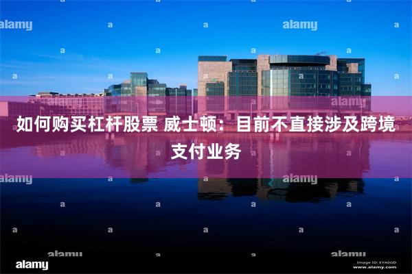 如何购买杠杆股票 威士顿：目前不直接涉及跨境支付业务