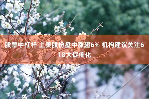 股票中杠杆 上美股份盘中涨超6% 机构建议关注618大促催化
