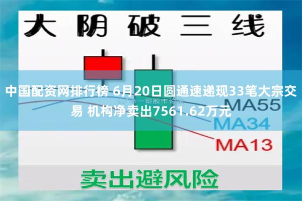 中国配资网排行榜 6月20日圆通速递现33笔大宗交易 机构净卖出7561.62万元