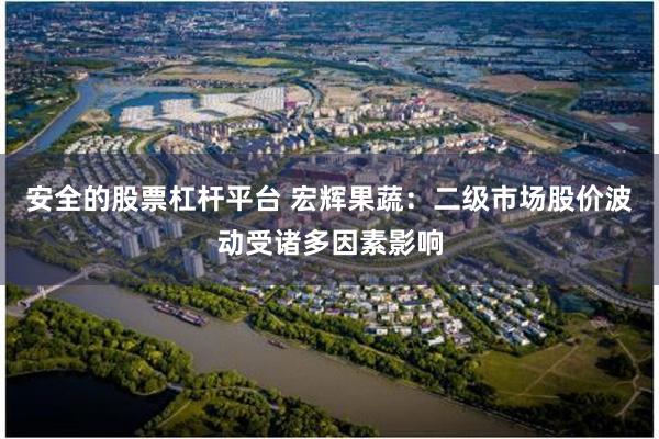 安全的股票杠杆平台 宏辉果蔬：二级市场股价波动受诸多因素影响