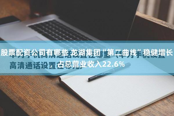 股票配资公司有哪些 龙湖集团“第二曲线”稳健增长,占总营业收入22.6%