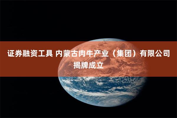 证券融资工具 内蒙古肉牛产业(集团)有限公司揭牌成立
