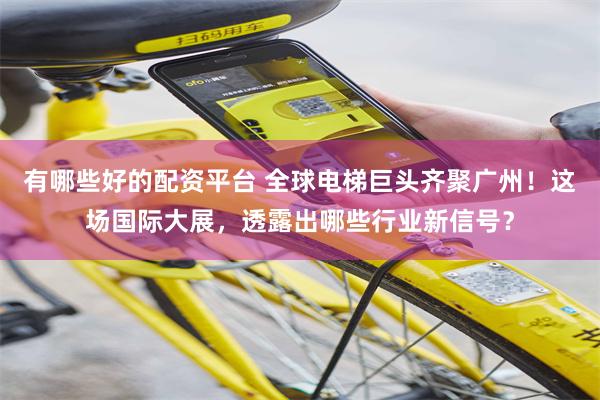 有哪些好的配资平台 全球电梯巨头齐聚广州!这场国际大展,透露出哪些行业新信号?
